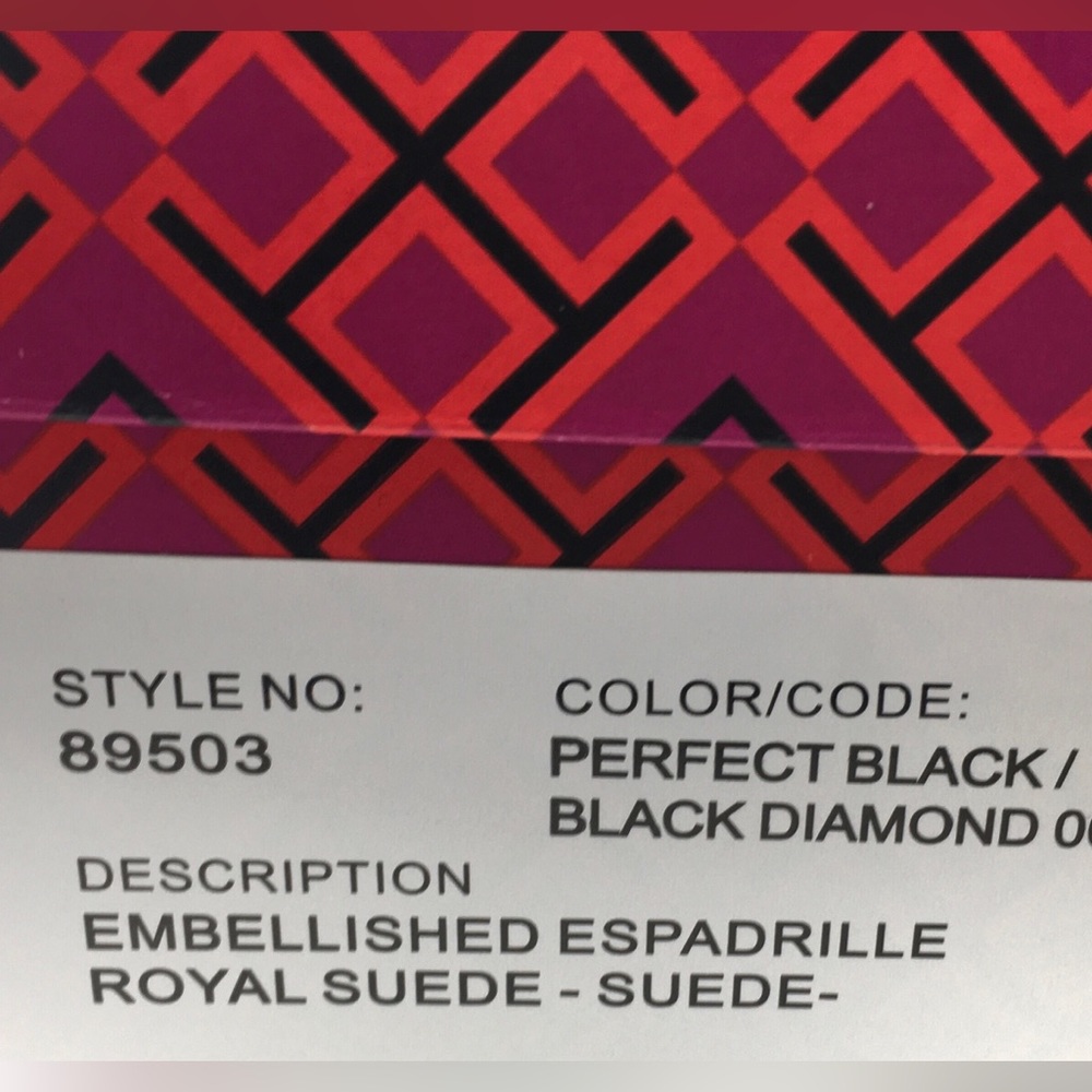 Tory Burch Embellished Espadrille Jewel Suede Perfect Black/Black Diamond - Picture 11 of 11